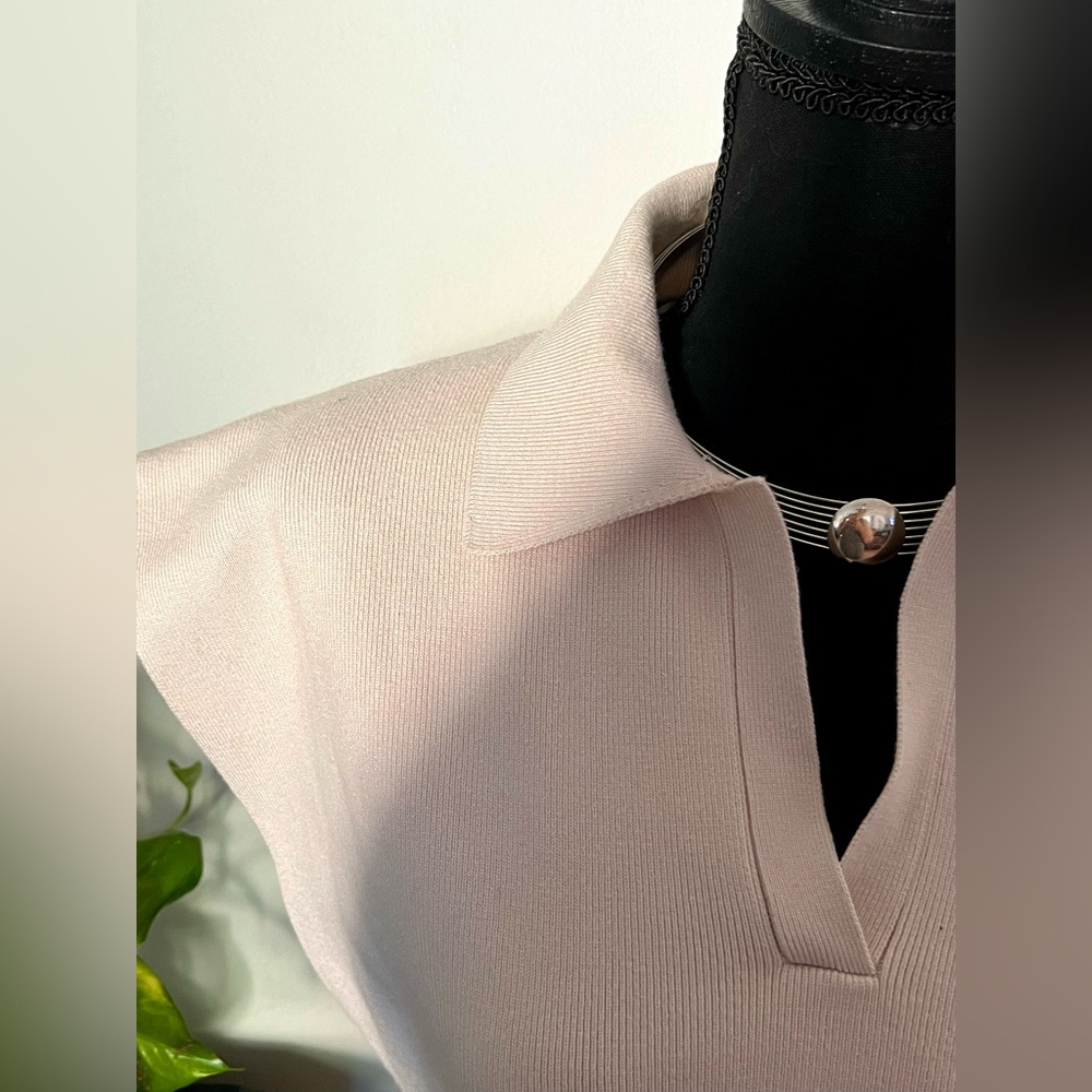 ZARA Knit  Polo Collar Cropped Top (FREE Choker Necklace) - Picture 6 of 13